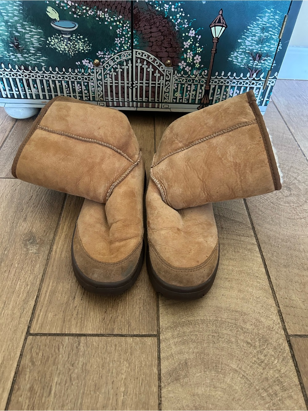 UGG Chestnut Suede Short Ankle Boots